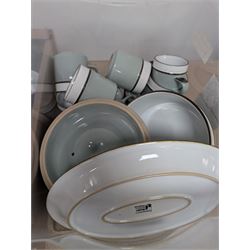 Large quantity of collectables, including Kunde clock, glassware, Danby, ceramics etc, in twelve boxes   