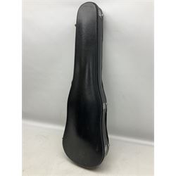 French violin c1900 labelled Guadagnini with 35.5cm two-piece maple back and ribs and spruce top, labelled 'Joannes Baptista Guadagnini Pla Centinus Fecit Mediolani 17**' L59cm overall; in hard carrying case