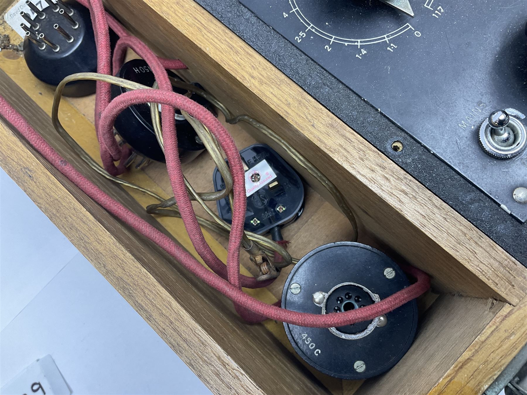 Taylor valve tester, model 45A, serial no. 64749, contained within a fitted wooden case