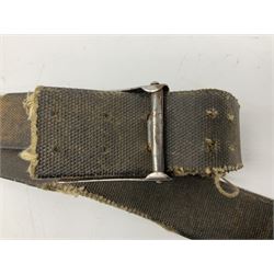 WW2 German Hitler Youth belt, the buckle marked 'Blut Und Ehre' and impressed RZM M/4/55 verso; and another Hitler Youth belt with similarly marked buckle (2)