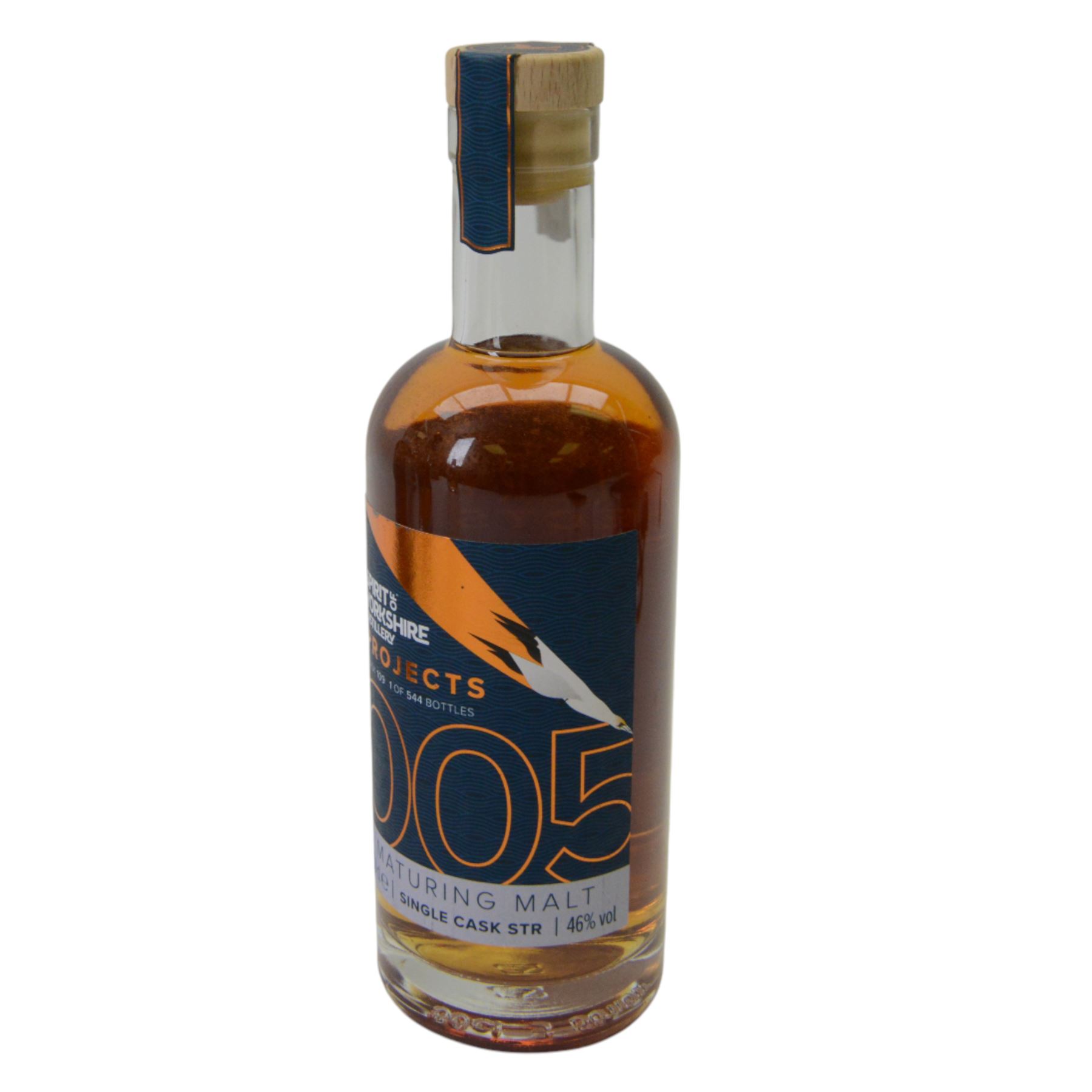 Spirit of Yorkshire Distillery, distillery projects maturing malts, full set of six, projects 001-004 70cl 46% vol and project 005, 006 50cl 46% vol