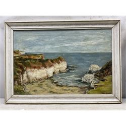 Gwen Howard (British 20th Century): North Landing and Thornwick Bay - Flamborough, pair oils on canvas signed 39cm x 59cm (2)