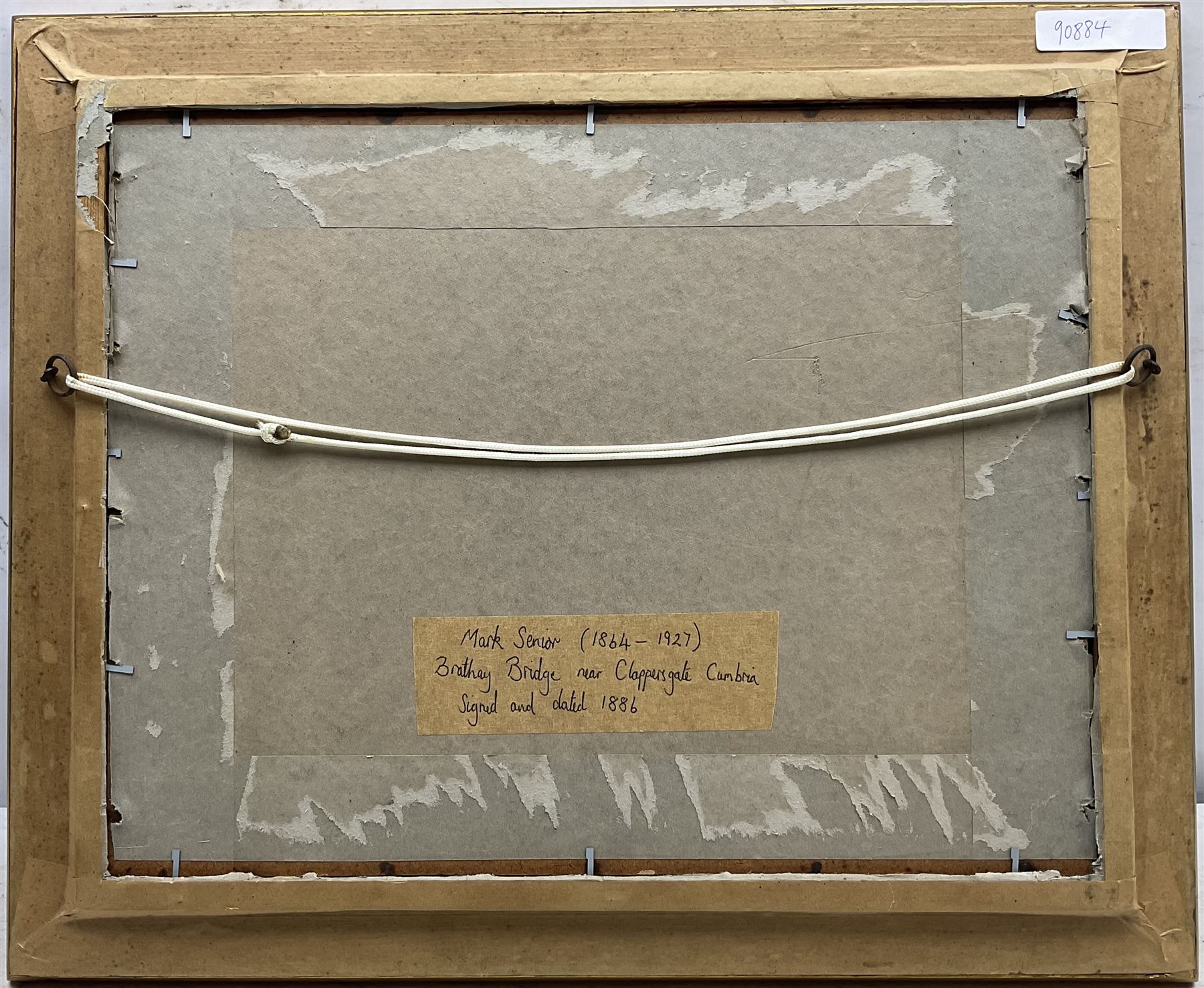 Mark Senior (Staithes Group 1864-1927): Brathay Bridge near Clappersgate Cumbria, watercolour signed and dated 1886, inscribed verso 15cm x 22cm