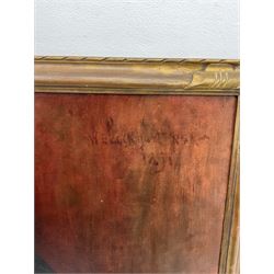 William Ewart Lockhart RSA (Scottish 1846-1900): Portrait of Mary Polson (1832-1911), oil on canvas signed and indistinctly dated 126cm x 101cm 

Notes: Mary was the wife of John Polson, of Paisley and Castle Levan, who discovered and patented a method for producing corn flour, transforming the fortunes of his father’s muslin manufacturing plant in Paisley. William Ewart Lockhart was a family friend of the Polsons, and painted John Polson’s portrait in 1893. In 1887, the couple's daughter, Mary Alice Polson, married Archibald Corbett, then the Liberal Unionist MP for Glasgow Tradeston. The pair purchased the Rowallan Estate in Ayrshire in 1901, donating their previous home at Rouken Glen as a public park to the citizens of Glasgow. Upon his retirement from the House of Commons in 1911, Corbett was granted the Barony of Rowallan, becoming 1st Baron Rowallan. 

Mary was made an Honorary Burgess of Paisley at the Clark Halls and was presented with a parchment and casket by a Mr MacKean on behalf of the Town Council. She also contributed funds for the erection of a nurses’ home, Paisley Infirmary, and Thomas Shanks Memorial Park in Johnstone, named after her brother, Colonel Thomas Shanks.

Lockhart studied at the Royal Scottish Academy from the age of thirteen in 1860, and by 1861 he was submitting work to its Annual Exhibition. He exhibited annually at the RSA for the remainder of his life, with the exception of 1864 when he went to Australia to improve his health, and 1889/90, when completing a royal commission celebrating the 1887 Jubilee. Lockhart is most renowned for his commissioned portraits, though he also painted scenes of Spanish life following several visits to the country.