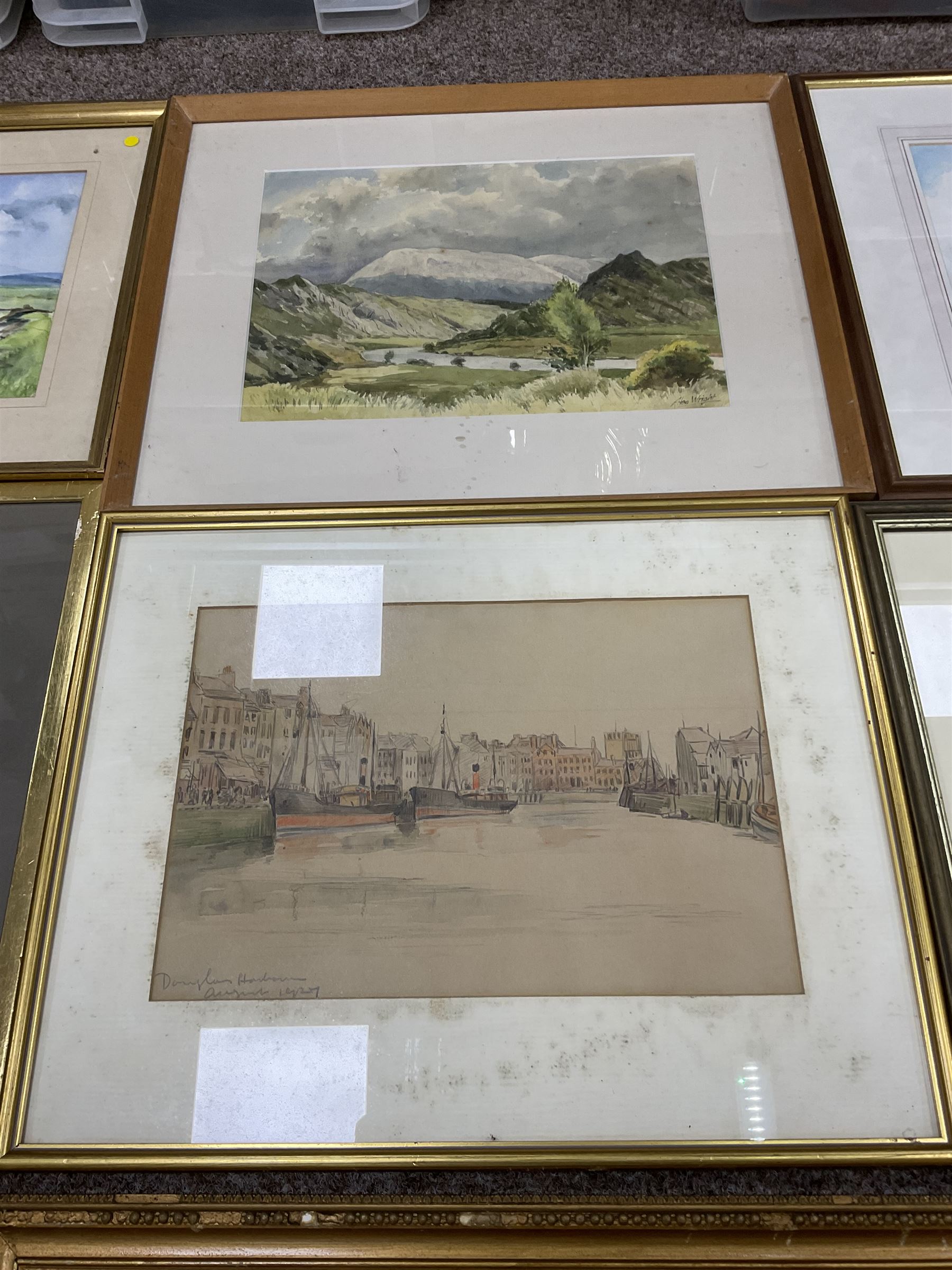 Collection of 19th century and later watercolours, artists including D Hayward, George Barnard, Andrew D Barlow, E Cleave Smith, TS Robins, RW Fraser, etc
