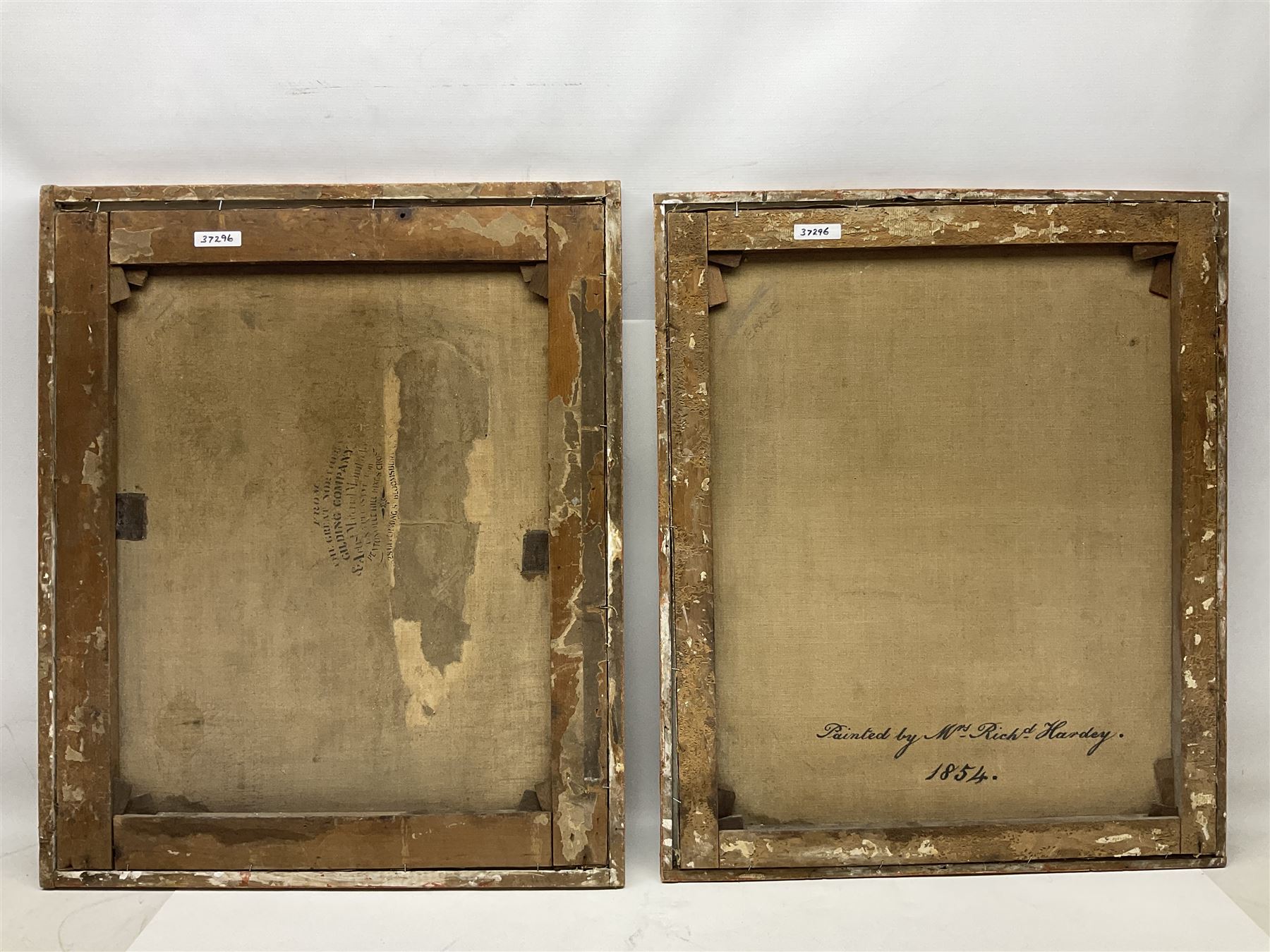 Mrs Richard Hardey (Hannah Maria Hudson) (Hull 1815-1865): George Earle (1782-1863) and Mary Foster - Half Length Portraits, pair oval oils on canvas, the latter signed and dated 1854 verso 74cm x 62cm (2) 

Notes: Hannah Maria Hudson, daughter of Wesleyan Minister Revd. Benjamin Brook Hudson and his wife Hannah, was born in Dumfries in 1815, but soon moved to Barrow upon Humber where her father was a minister. She married Mr Richard Hardey (1816-1889) on 23rd April 1840 and the couple moved to Hull. Hannah worked as a talented, if relatively unknown, portrait painter, working under the name of 'Mrs Richard Hardey'. Sadly, Hannah developed breast cancer and died in January 1865, while Richard went on to work as a successful portrait photographer. 

George Earle Jnr was the son of George Earle Snr (1748-1827), who migrated to Hull c.1777 and established himself as a stonemason, architect and speculative builder, and Mary Hargrave, daughter of stone mason and carver-gilder, Jeremiah Hargrave. George Jnr. married Mary Foster at St Mary's Church, Sculcoates on 19th February 1811, and, alongside his brother Thomas, established a business as Hull merchants who were, for a time, the town's leading importers of slate, stone, and Italian marble. In the 1851 census, he is listed as a 'Merchant, Ship Owner & Cement Manufacturer'. George Jnr's nephews Charles Foster Earle (1819-1870) and William Joel Earle (1824-1871) would go on to found C and W Earle (Earle's Shipbuilding) in 1845, having bought the Junction Foundry from James Livingston who built the first iron steam packet in 1831.