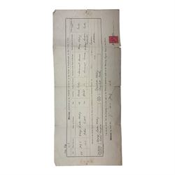 WWI bronze death plaque for George Scales Whiting, with original card envelope and letter 