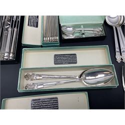 Gee & Holmes Ltd Elizabethan pattern part canteen of silver plated cutlery, stamped GH Heritage Plate
