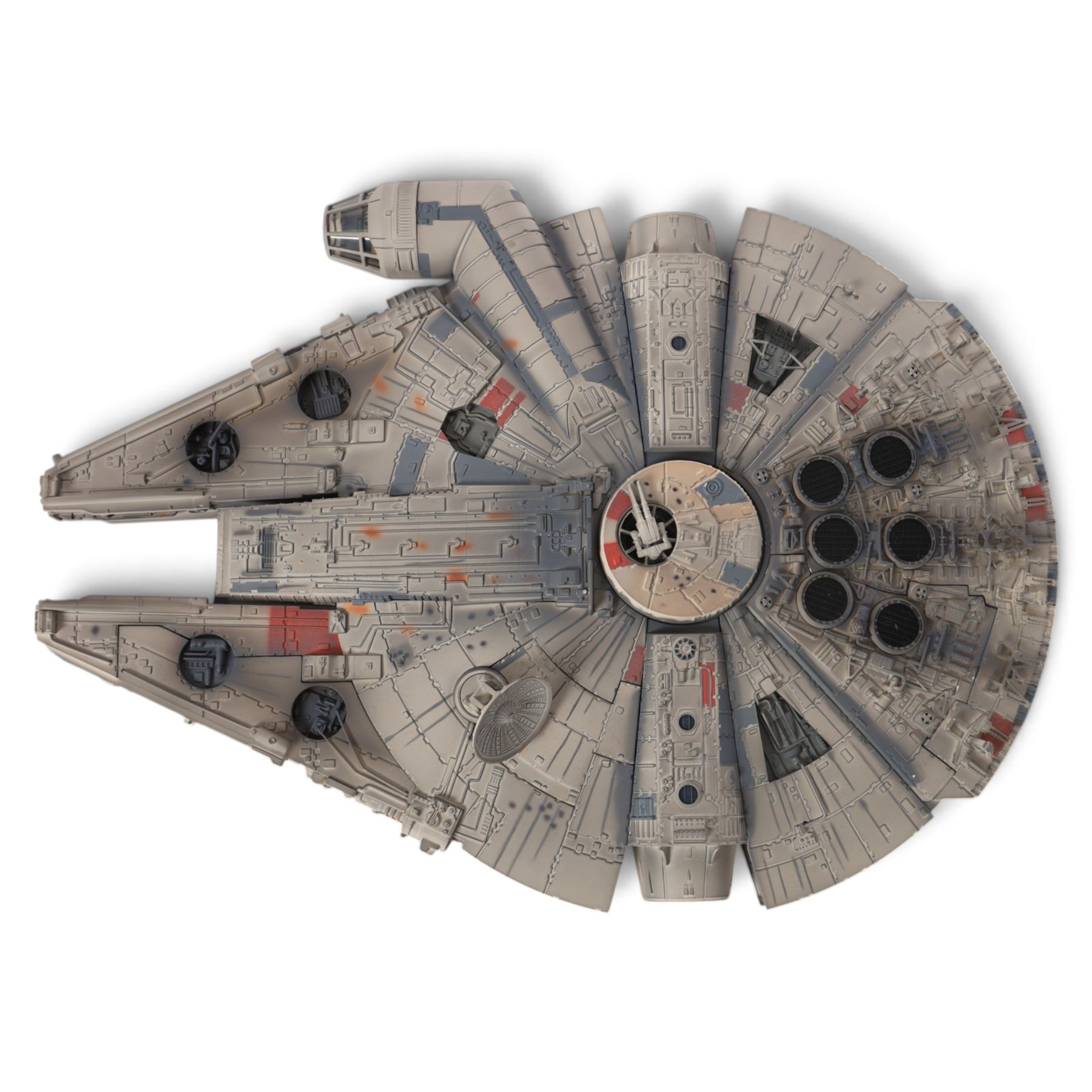 Code 3 Collectibles Star Wars Millennium Falcon  1:80 scale diecast replica, on display plinth with acrylic case, boxed, case H23cm, W40cm