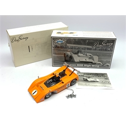 Georgia Marketing Promotions - 1: 18 scale Dan Gurney die-cast model of McLaren M8B High Wing racing car, boxed with photograph and outer packaging