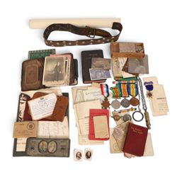 WWI British trio medal set, comprising 1945-15 Star, War medal and Victory medal, awarded ...