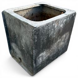 Four galvanised metal buckets/planters
