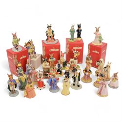Royal Doulton Bunnykins figures, approximately thirty, including The Emperor, Christmas Morning, Sands of Time, Tutankhamun etc all boxed  