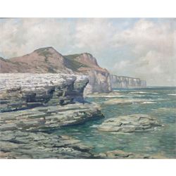  Walter Goodin (British 1907-1992): Flamborough Head looking towards Bempton Cliffs, oil on board signed 45cm x 56cm