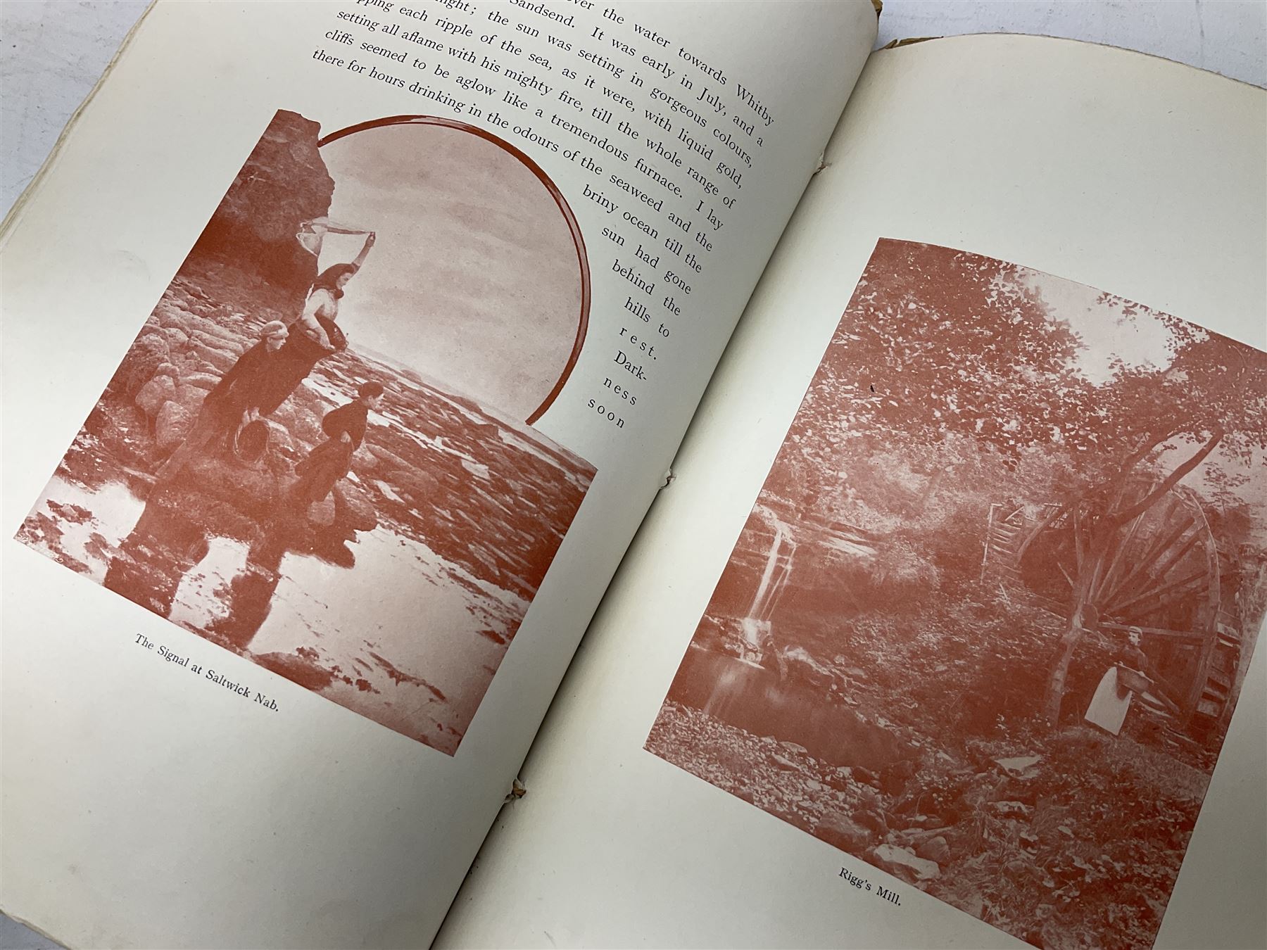 Quantity of books and postcards predominantly of Whitby interest including Hornes' Guide to Whitby 1890 and Hornes' Tourist map of Whitby, A Holiday Tour in and Around Whitby by H.S. Forman 1896 etc