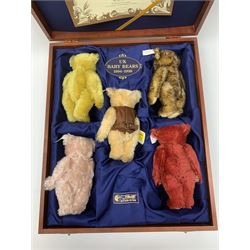 Steiff limited edition British Collector's Baby Bear Set 1994-1998, No.509/1847, comprising five small teddy bears in fitted wooden box with certificate.