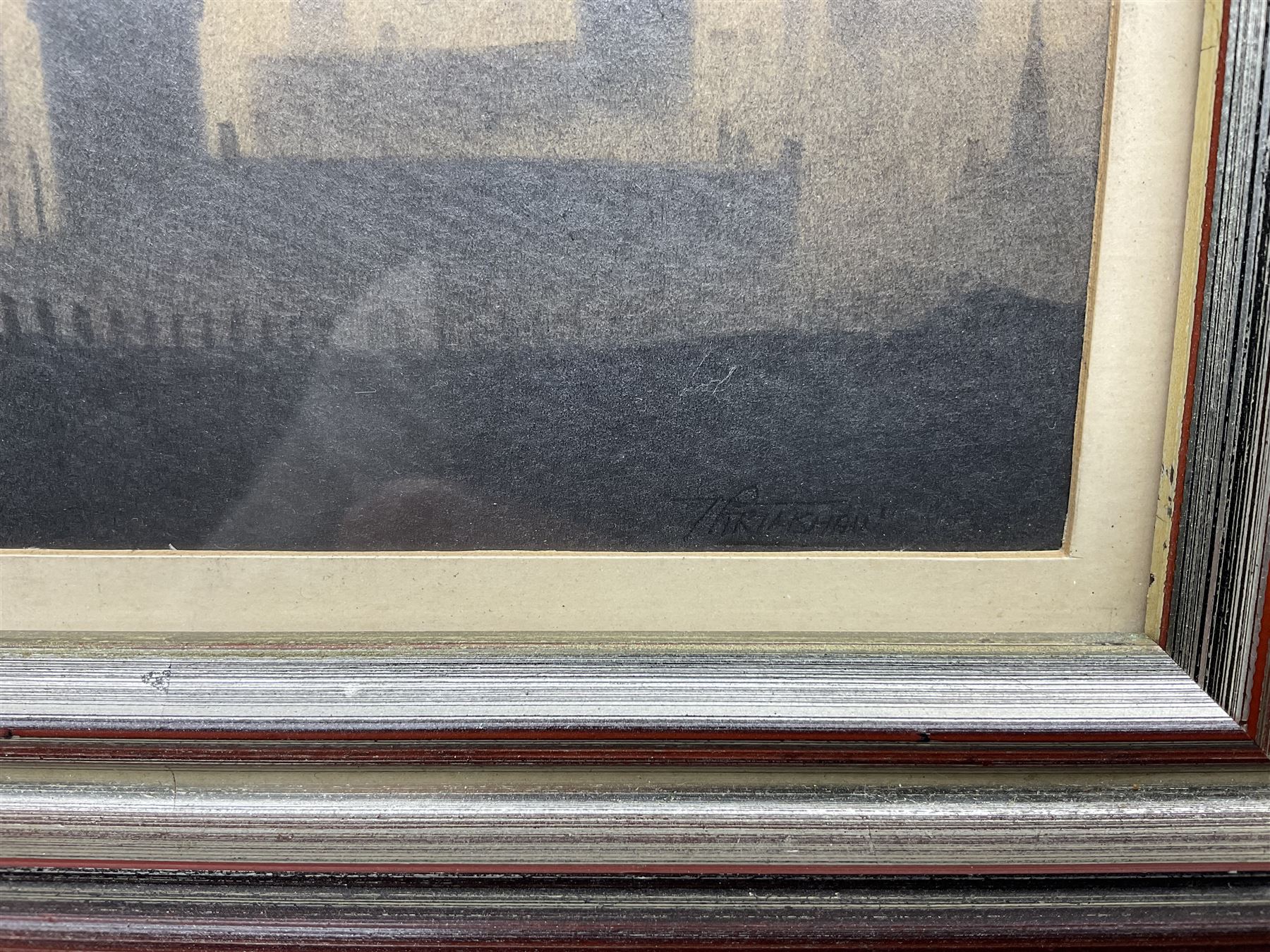 Trevor Grimshaw (British 1947-2001): 'Northern Milltown', graphite signed, titled on label verso 12cm x 18cm 