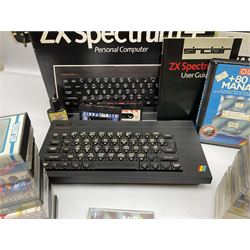 Sinclair ZX Spectrum personal computer with W.H. Smiths cassette recorder,  joy stick and approximately sixty games