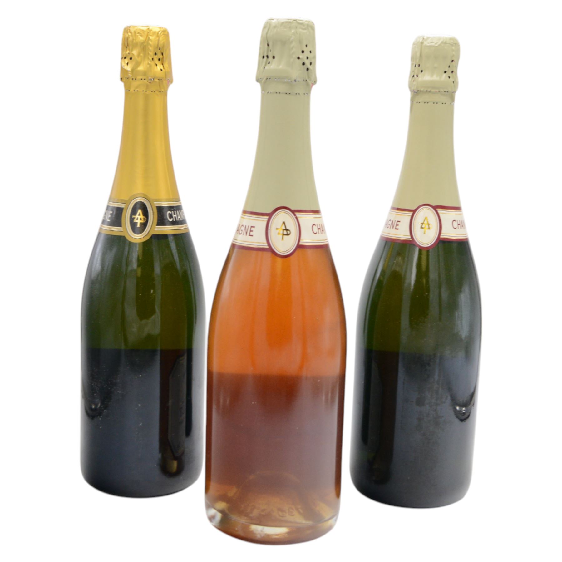 Francois Principe Arnoult gift set, comprising Cuvee Reserve 1995 Millesime, Cuvee Rose and Cuvee Brut Traditional, all 750ml 12% vol 