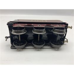 Bassett-Lowke '0' gauge - clockwork 4-4-0 locomotive 'Duke of York' No.1931 with tender, lithographed LMS crimson/black; original box with key