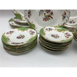 Paragon Rockingham pattern part tea and dinner service including eight cup and saucers of various sizes, eight dessert plates, eight dinner plates, etc (48)