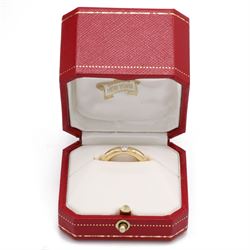 Cartier Ellipse diamond ring, set with a single round brilliant cut diamond of 0.25 carat, boxed with certificate