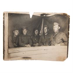 Russian Red Army; eight photographs of soldiers