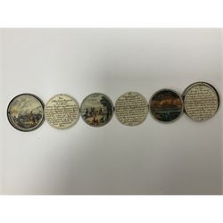 Grolier Club’s silver Schraubmedaille to commemorate the German campaign of 1813, obverse depicts a Greek temple, below “Eintracht Überwindet Alles”, the reverse depicts three figures and the text “Gerechtigkeit. Weisheit. U. Einigkeit. Beglücken. D.: Menschheit”, inside are twelve circular hand coloured engravings depicting six major battles of the German campaign, each with corresponding descriptions, D