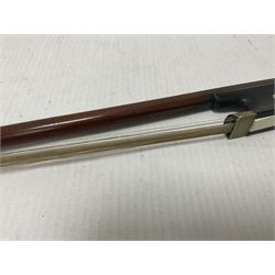 Cello bow possibly made from pernambuco or Brazilwood 