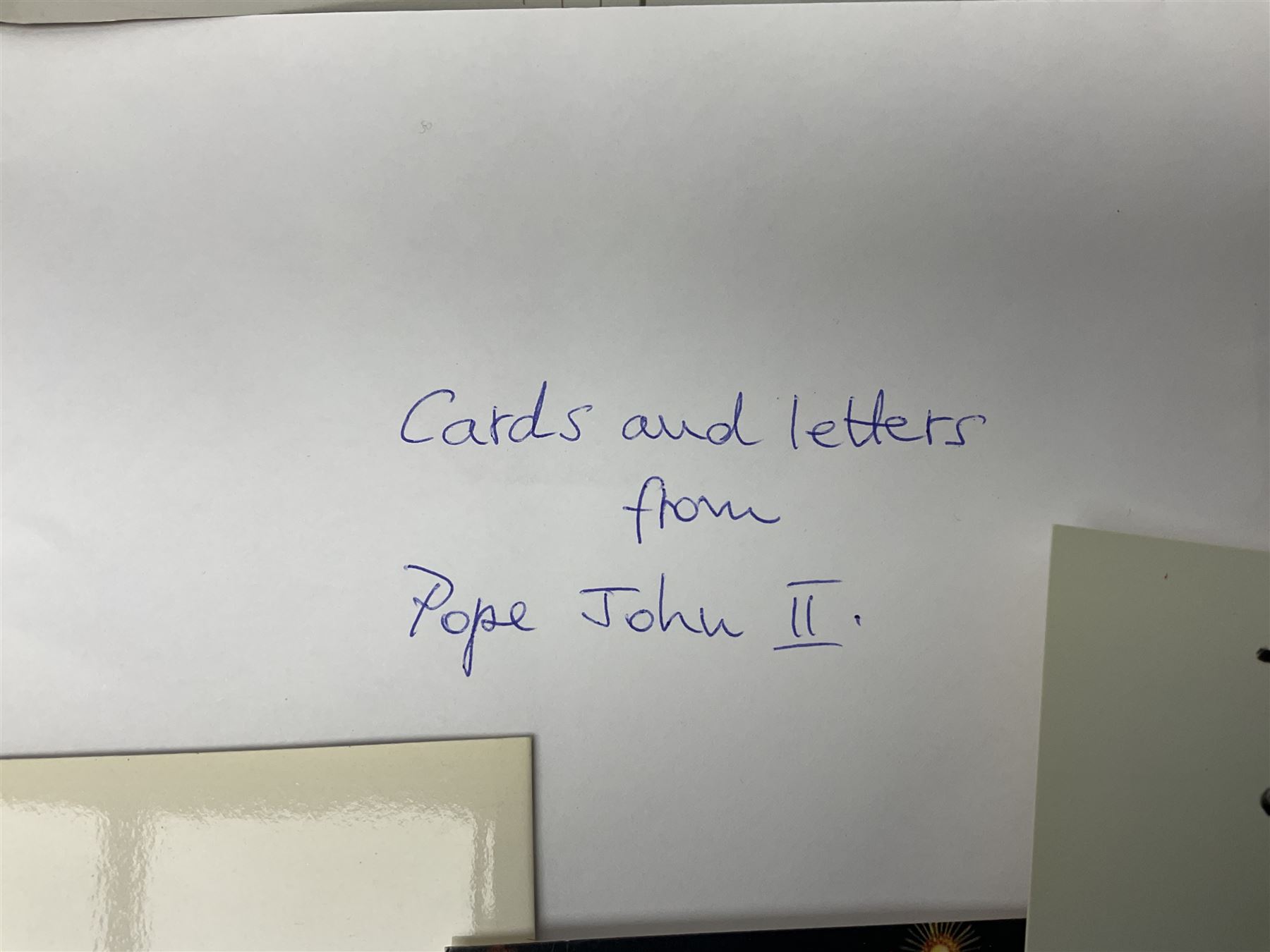 Helen Bradley signed presentation book; quantity of letters and cards from the Pope John Paul II 1970s-1990s; and two Elvis items