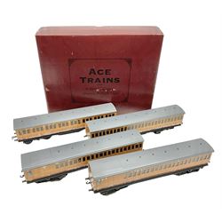 Ace Trains '0' gauge - EMU/MET four-car electric multiple unit with teak finish; boxed with instructions