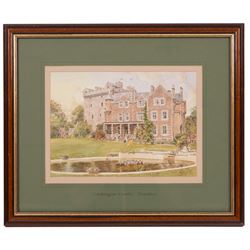 John Cecil Lund (British 1932-): 'Comlongon Castle - Dumfries', watercolour signed, titled on the mount 19cm x 27cm