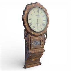 G.B. Dixon of York - drop dial wall clock, 83cm