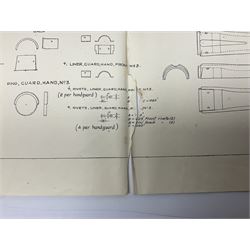 Instructions For Armourers - 1931 folder of nineteen folding plans for various weapons and military bicycles