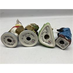 Twelve Wade Collectors Club Figures, comprising six Wind in the Willows figures; Rattie, Mole, Toad, Badger, Weasel and Rattie and Mole on the Water, Six Peter Pan figures; Captain Hook, Peter Pan, Wendy, John, Michael and Tinkerbell  