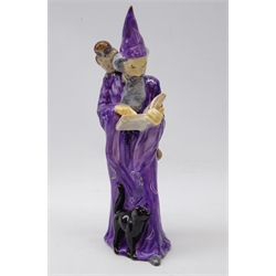  Royal Doulton figure 'The Wizard' having a purple cloak, modelled by A. Maslankowski, HN 2877, H25.5cm   