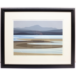 Ian Mitchell (British Contemporary): 'Across the Solway Firth', limited edition digital lithograph signed, titled and numbered 91/250 in pencil 32cm x 44cm