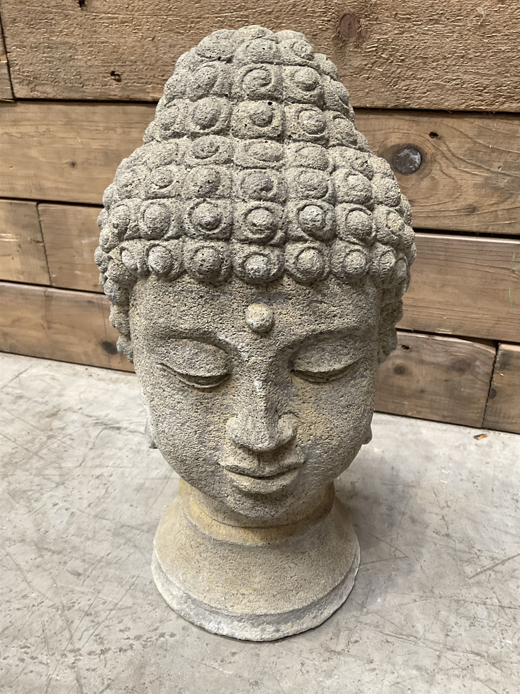 Small cast stone Thai Buddha head