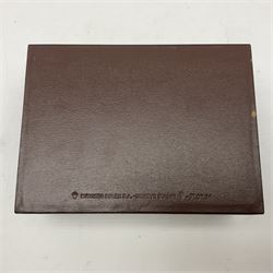 Rolex brown leather box, with decorative buckle to cover, opening to reveal wooden veneer interior, the inside lid stamped in gilded lettering 'Creation Genève Rolex', stamped beneath 'Montes Rolex S.A. Geneve Swiss 71.00.04, H8cm