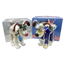Wallace & Gromit - Gromit Unleashed: two Aardman Animations The Grand Appeal 'Gromit Unleashed' figures comprising Gromjet and Snow Gromit, both with boxes