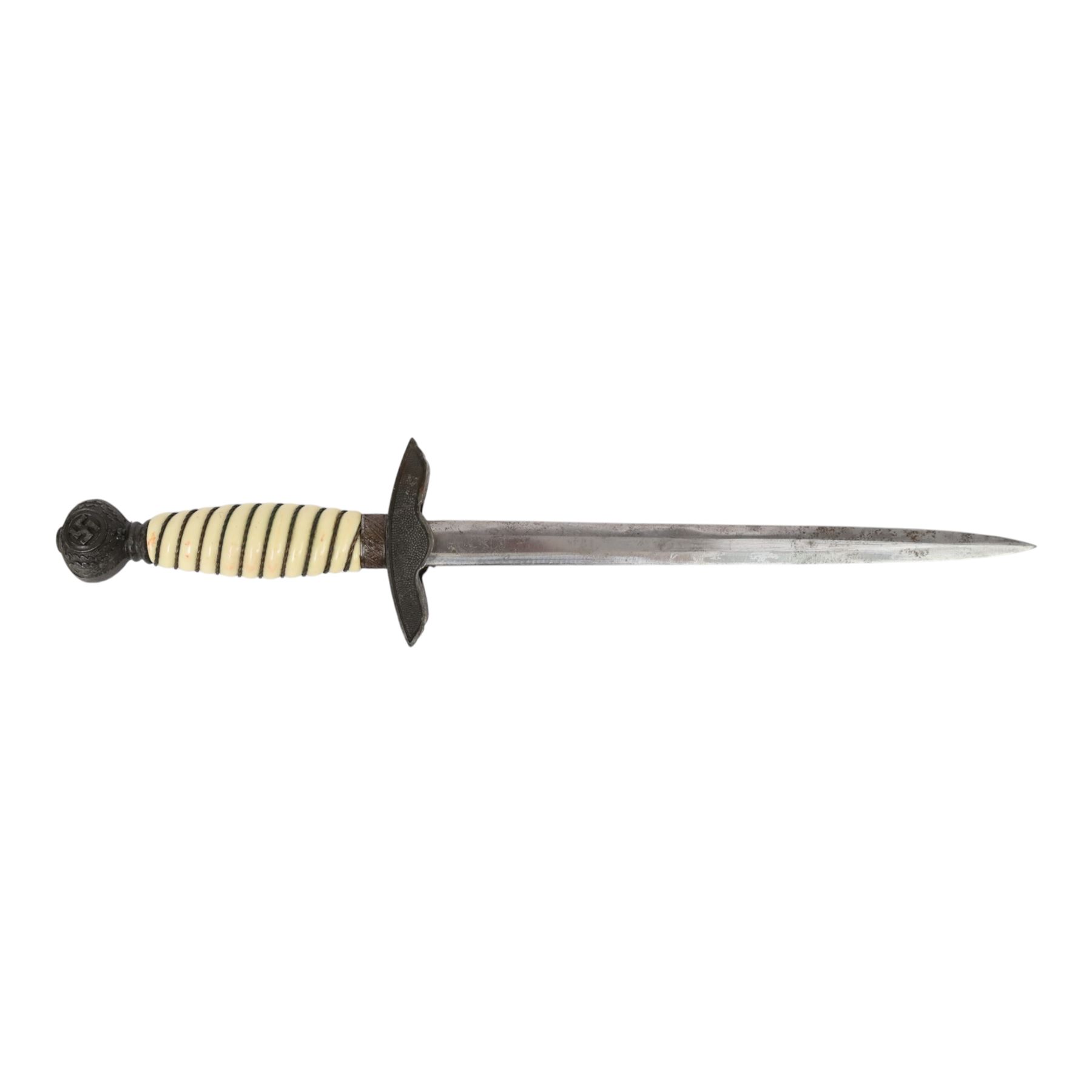 German Third Reich Luftwaffe 2nd type dress dagger with double edged blade and celluloid grip, L43cm