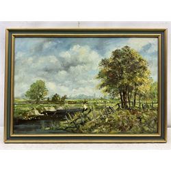 William Norman Gaunt (British 1918-2001): 'Constable Country', oil on canvas signed 49cm x 74cm