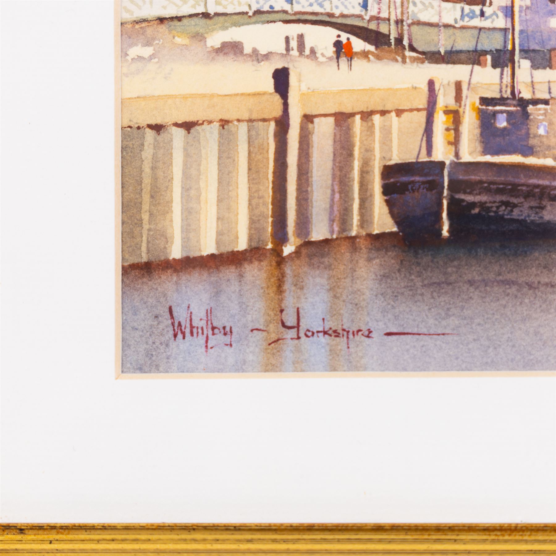 Kenneth W Burton (British 1946-): 'Whitby - Yorkshire', watercolour signed and titled 12cm x 27cm