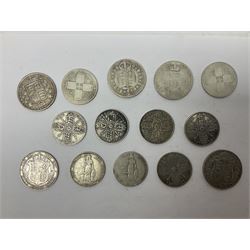 Approximately 165 grams of Great British pre 1920 silver coins, including Queen Victoria 1881, 1889 and 1897 halfcrowns, King Edward VII 1902 halfcrown, King George V 1918 halfcrown etc