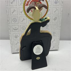 Border Fine Arts Shaun The Sheep Tractor Train and musical figure, together with a Wallace and Gromit photograph frame and a Gromit cruet sett, three in original boxes  