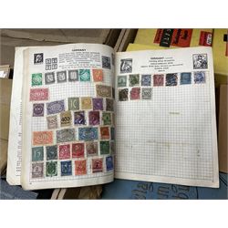 Great British and World stamps, including Austria, Hungary, Switzerland, France, Italy, Sweden, United States of America etc, various first day covers, stamps on envelope pieces etc, housed in albums, folders and loose, in three boxes