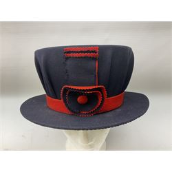 Elizabeth II Yeoman Warders (Beefeater) No.1 Undress blue uniform - comprising tunic bearing label Crown Military Uniforms H.M. Tower of London and bonnet by S. Patey (2) 