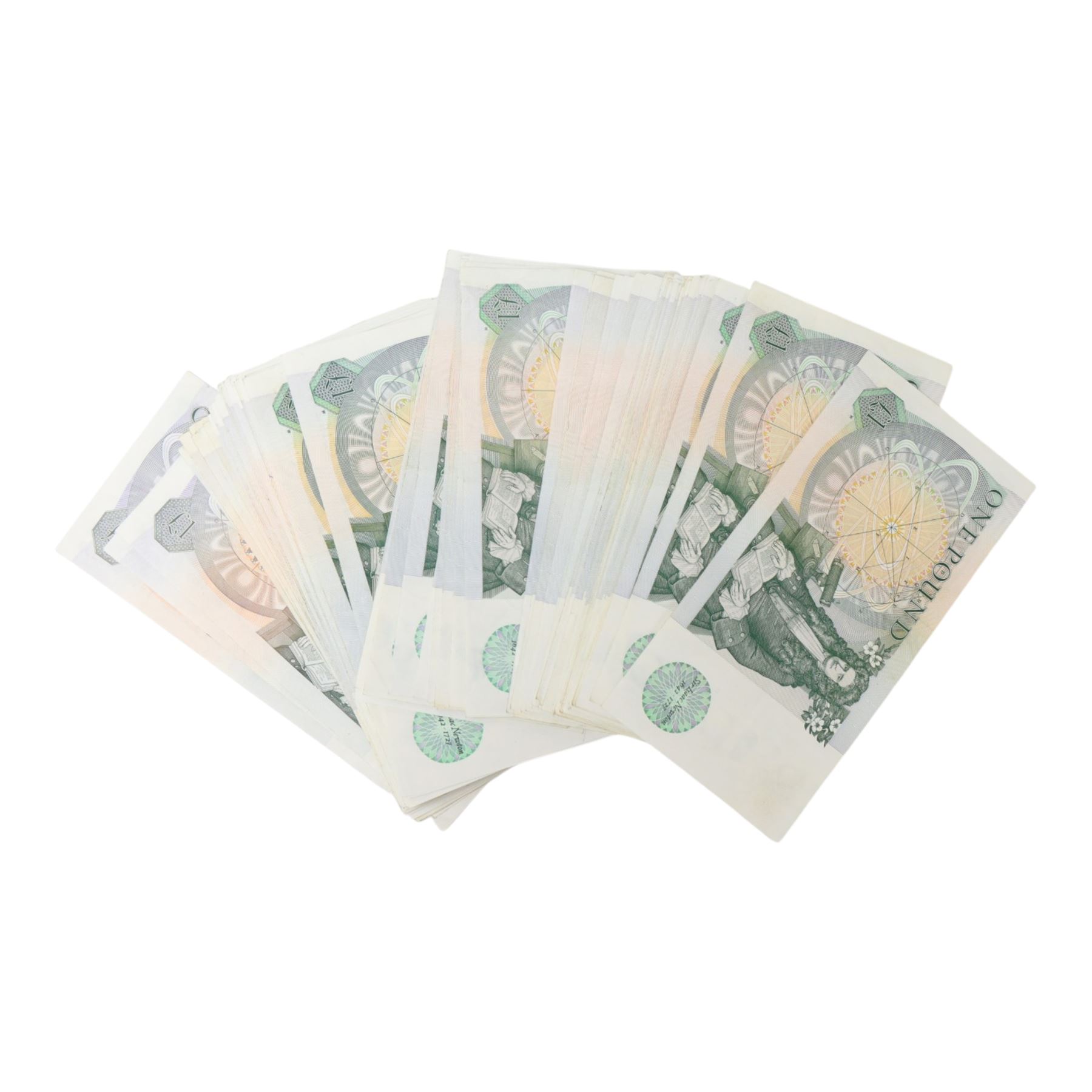 Approximately 105 Queen Elizabeth II one pound notes