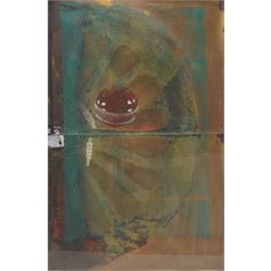 Stephen Wager (Yorkshire 20th century): 'New Ball II (Over Featherstone)', mixed media sig...