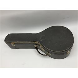 Rosetti Serenader eight-string mandolin with slightly bowed segmented maple back and ribs and ivorine mounts L62cm; in carrying case